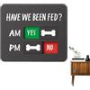 Generic Dog Fed Magnetic Reminder - Cartello AM/PM Feeding Grafico, Previene la sovralimentazione 'Animale Domestico per la Parete o la Porta del Frigorifero, Daily Have We Been Fed Board for Home Kitchen