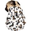 Hiseng Felpa con Cappuccio per Cani, Motivo Bassotto Vestiti Inverno Cane Cappotto Caldo Vestiti Tuta con Cerniera e Tasca Abbigliamento per Cane Piccolo Cane Medio (S,Stampa della Zampa di Cane)