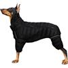 Generic Piumino da neve per cani, cappotto antivento integrale con strisce riflettenti, abbigliamento esterno leggero e caldo, per cani di piccola e grande taglia, perfetto per l'inverno