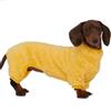 Generico Tutina in pile per bassotto, elegante capospalla invernale caldo a maniche lunghe con collo alto e quattro zampe, pullover per cani, pigiama elasticizzato per cani, mini pigiama per bassotto