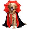 Wiz BBQT Costume per Halloween Golden Retriever, mantello da vampiro per cani extra large, per alano, pastore tedesco, costume di Halloween per cani di grossa taglia, XL (vampiro)