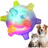 Yplkm Palla Per Cani,Pallina Per Cani Che Si Muove Da Sola, Palla Di Attivazione Per Saltare Per Cani E Gatti, Palla Di Attivazione Per Saltare Colorata Con Luce E Musica, Giocattoli Interattivi Per Cani