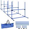 PawHut PPawHut Set di 4 Ostacoli Agility Dog Altezza Regolabile 99x65x94cm Blu