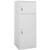vidaXL Armadietto per Sella Grigio Chiaro 53x53x140 cm in Acciaio