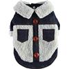 POPETPOP Cappotto Invernale per Cani Beige in Poliestere, Caldo e Antivento, Design Unico e Creativo, per attività all'Aperto e Impiego Quotidiano