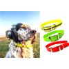 ares Collare biothane per Cane da Caccia Alta visibilità collari Taglia Piccola Media Grande (Rosso Fluo)