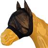 Horses, Maschera Antimosche Soft Fly Mask, Leggera e Traspirante, non Ostacola il Campo Visivo del Cavallo, Protezione di Occhi e Orecchie (NERO, S)