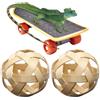 Generic Pallina per tartaruga, mangiatoia per fieno e skateboard, set di palline per cibo secco, giocattoli per animali domestici