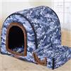 qing yun Grande cuccia per cani di lusso, cuscino caldo per cani, XL XXL, cuccia per cani da interno, casa per cani di grandi dimensioni, grotta per gatti, igloo per interni ed esterni, lavabile (L 60