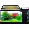 Generico Nano Acquario In Vetro Per Pesci Acqua - 30x13x18,5 Cm Serbatoi Di Pesce Con Filtro Luminoso A LED | Kit Della Temperatura Di Filtrazione Intelligente Per Jellyfish Di Gamberi Betta Gamby, De