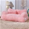 Miaogoo Divano letto morbido per animali domestici, gatto e cane, con cerniera e cuscino, lavabile, materasso ortopedico antiscivolo (55 x 35 x 15 cm, rosa)