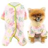 SMALLLEE_LUCKY_STORE Pigiama per cani di piccola taglia in pile con motivo a farfalle, morbido pigiama per cuccioli, caldo autunno inverno, abbigliamento per gatto, chihuahua, Yorkie, rosa, M