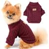 PAIDEFUL Maglione con Trama a Spighe di Grano per Cani Moda Caldo Lavorato a Maglia Maglioni per Chihuahua Maglieria Pullover Abbigliamento Invernale per Piccoli Animali Gatto Autunno Tempo Freddo
