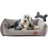 FUUFEE Cuccia Cane Interno | 70 x 50 cm | Letto Per Cani E Gatti Di Taglia Media | Lavabile Brandina Per Cani | Rivestimento Sfoderabile Con Cerniera