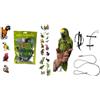 BLUSUPERSHOP PETTORINA UCCELLI, imbracatura PAPPAGALLI per tutte le razze, misura grande o media, ATTACCO RAPIDO, elastica 10mm,GUINZAGLIO CORDA 3mm sganciabile DIVENTA LACCIO ZAMPA,1M bird harness A3
