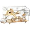 Generico Gabbia per Criceti - 45x30x34 cm Box Rimovibile con Arricchimento - Gabbia per Topi Domestici,per Uso Interno/Esterno