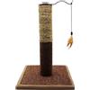 GUTEINTE Colonna Tiragraffi ad albero per Gatti, Gratta Unghie Graffiatoio Colonna Albero in Lino Naturale Giochi per Gli Animali Design 30 x 30 x 44 cm