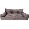 Bjird Letto per Cani - Rivestimento in Cordura Rimovibile (Lavabile a 30°) - Cuccia per Taglia Piccola e Grande - Coccolosa - 106 x 80 cm - Marrone Fancy