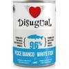 CT-TRONICS Disugual Cibo umido sano per cani, 6 lattine x 400 g (pesce bianco)