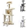PATAM Tiragraffi per Gatti Adulti e Piccoli con Scala e Cuccia 112 cm, Oasi Beige