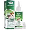 Ellisalano Pet Gocce Oculari per Cani e Gatti per Eliminare i Segni di Lacrimazione per Alleviare Il Prurito agli Occhi Gocce di Pulizia Delicata (60ML)