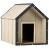 TIMBELA Cuccia per cani in legno LP SmartSide - Cuccia per cani di piccola taglia, 48 x 74 x H58 cm, Taglia S - TIMBELA M970-1