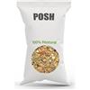 POSH Mangime per conigli, 10 kg, miscela naturale con verdure, erba medica e cereali, alimento completo per conigli nani, omega-3, vitamine e minerali