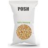POSH 10 kg di mangime per pappagalli grandi senza zucchero, con arachidi, semi di zucca, girasole bianco e strisce, carrube, per ara, cacata, pappagalli grigi, amazzoni