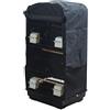Pet's Solution - Gabbia Uccellini Accessoriata con Tetto Apribile, Mangiatoie, Posatoi, Trespolo Esterno, Altalena, Vassoio Estraibile e Varie Aperture - Nera, 47x36x102h cm (Con Copertura)