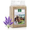 Hanfeinstreu.de Lettiera di canapa con lavanda per piccoli animali, polli e cavalli, 30 litri, prodotto naturale al 100%, estremamente assorbente, antipolvere, antiodore, sostenibile e durevole
