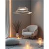 Illuminando SKY SOSPENSIONE A SPIRALE ULTRAMODERNA CON BIEMISSIONE DI LUCE 2 MISURE ANTRACITE, BIANCO O SABBIA
