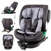 FableKids NORA Seggiolino auto girevole 360° i-Size 40-150 cm | Isofix | Seggiolino auto girevole a 360° con Isofix e gamba di supporto | i-Size 40-150 cm | Colore grigio | Marca FableKids