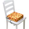 Chickwin Cuscino Rialzo Sedia per Bambini, Modello di Anguria Cuscino Alzasedia Regolabile Cuscino per Sedia Seggiolino Smontabile Booster Seat per Tavolo da Pranzo (colore arancione,32x32x8cm)