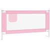 vidaXL Sponda Letto di Sicurezza per Bambini Rosa 150x25 cm Tessuto