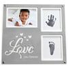 Dooky HappyHands - Cornice portafoto con stampa a colori per le mani o i piedi del bambino, 32 x 31 cm, facile da usare, colore delicato sulla pelle