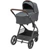 Maxi-Cosi Oxford Plus - Passeggino 2 in 1, con Navicella, 0-4 anni(0-22 kg), compatto pieghevole, Sospensioni ammortizzanti, 3 posizioni, 10 kg Ampio cestello, Seduta spaziosa, Twillic Graphite