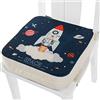 FANSU Cuscino Rialzo da Sedia per Bambini, Fansu Comodo e Facile da Pulire Smontabile Regolabile Cuscino Alzasedia per Seggioloni Cuscino Seduta per Sedia da Giardino (ufo,40x40x10cm)