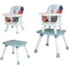 LIFEZEAL Seggiolone per Bambini, in PP, Portata 25 kg, Sedia per Bambini con Vassoio e Rivestimento in Tessuto Rimovibile, Seggiolone Combinato con Cintura di Sicurezza, 7-36 Mesi (verde)