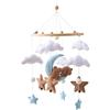 Nuiorfty Giostrina per culla simpatico feltro nuvola stella orso giostrina per culla decorazione per la cameretta dei bambini