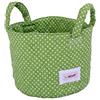 Minene - Cestino piccolo, colore: verde con macchie bianche