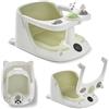 MS BabyWorld - Seggiolino da doccia per bambini, antiscivolo, per bambini, con temperatura da 6 a 24 mesi, sedia per vasca o doccia, con barra per un facile posizionamento del bambino (Verde)