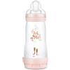 MAM Biberon Easy Start Anticolica, con Tettarella in Silicone SkinSoftTM, 4+ Mesi, 320 ml, Rosa