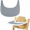 LLHQAMT Tovaglietta per seggiolone, resistente, in silicone, pulita e igienica, per accessori per seggiolone Tripp Trapp, adatta per vassoio seggiolone per Tripp Trapp (grigio)