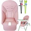 Generico Cuscino per seggiolone con 2 paia di bacchette per bambini, rivestimento impermeabile in similpelle per seggiolone per PegPerego, SiestaZero3, Baoneos, KosmicJané