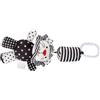 Prevessel Campanelli Eolici in Peluche a Forma di Sonaglio Sospeso a Strisce Bianche e Nere per Neonati, per Lettino per Auto, Graziose Forme di Animali per lo Sviluppo Visivo, Tessuto 13,4x4,7