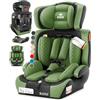 KIDIZ® Seggiolino auto i-Size R129 da 100 a 150 cm fino a 12 anni, seggiolino auto gruppo 1/2/3 senza Isofix, seggiolino in crescita, cintura a 5 punti, poggiatesta regolabile in altezza, rialzo del