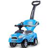 COSTWAY 3 in 1 Macchina Cavalcabile a Spinta per Bambini, con Guardrail Staccabili e Maniglia Clacson, Spazio di Archiviazione Nascosto e Design Anti-ribaltamento, Ideale per Bambini 2-6 Anni (Blu)