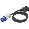 ProPlus Adattatore con spina e presa CEE con contatto di protezione 16A 230V ProPlus 373530DE, cavo da 150 cm