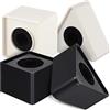 Niltracy 4PCS Microfono Microfono Bandiera Triangolare Cubo Quadrato Intervista Logo ABS Stampaggio ad iniezione Flag Station Box per Karaoke