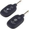 bairutong Sistema per chitarra wireless, ricevitore per chitarra wireless, batteria al litio ricaricabile integrata, trasmettitore digitale, ricevitore 4 canali per chitarra elettrica,